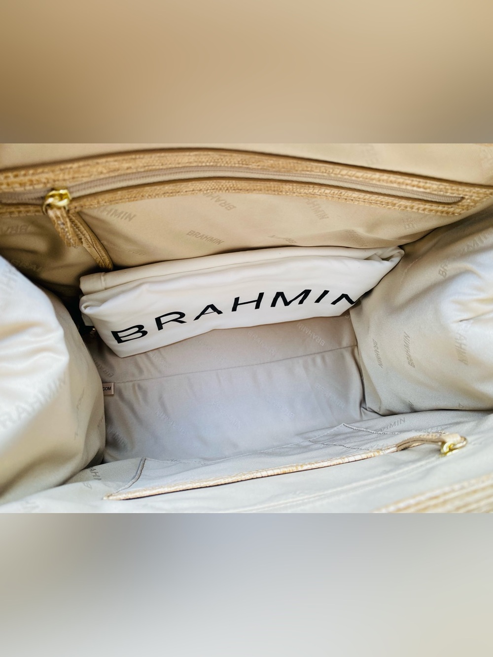 🌴🌸 NWT!! A BRAHMIN EXCLUSIVE! MULTI BANNER CAROLINE SATCHEL - Picture 8 of 13